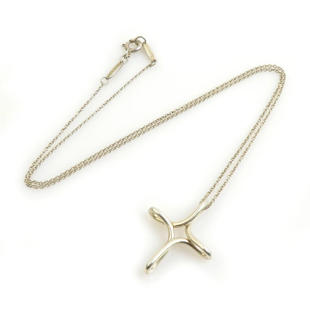 Tiffany Co Infinity Cross Necklace Sterling Silver